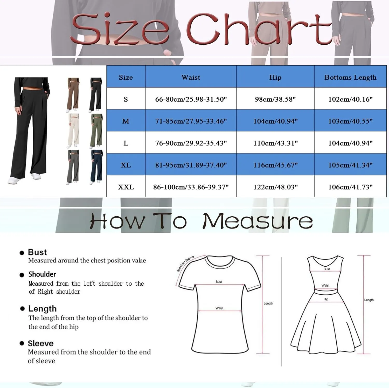 Women's Cotton Linen Summer Casual Flowy Pant Trousers High Waist Stretchy Straight Plus Size Pant