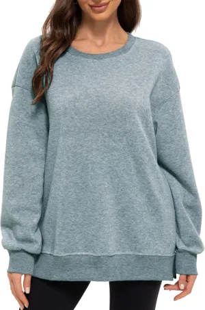 Women's Crew Neck Oversized Hoodies Pullover Sweaters for Casual Comfy Fall Casual Fashion Outfits
