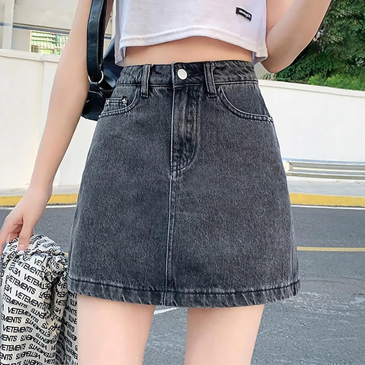 Womens Denim Skirts Trendy High Waisted Casual Stretchy Baggy Teen Girls Summer Slim Fit Y2k Relaxed Fit Jean Shorts
