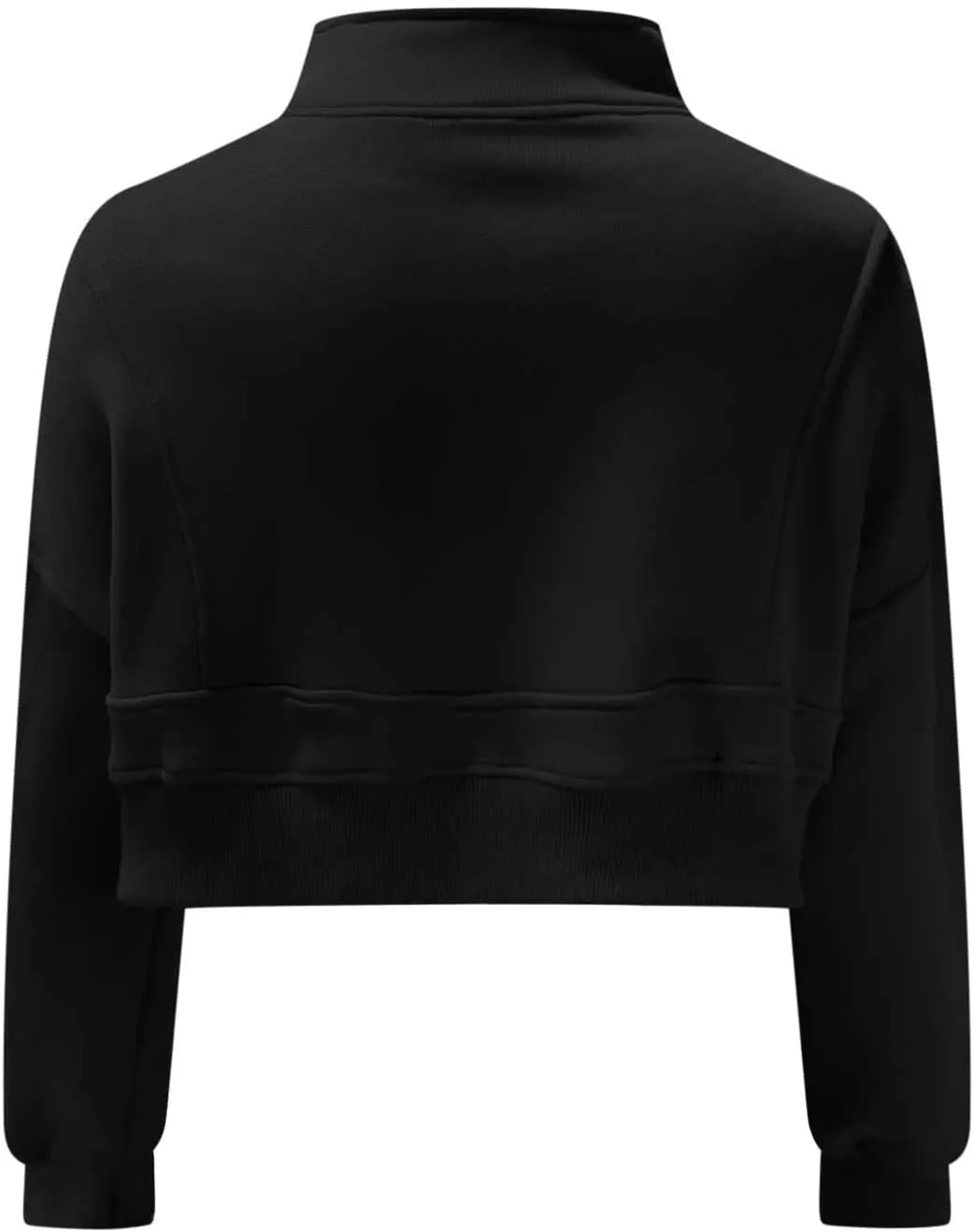 Women's Half Zipper Cropped Sweatshirts Hoodie Pullover, 2024 Outfits Loose Basic Comfy Basic Tops with Thumb Hole