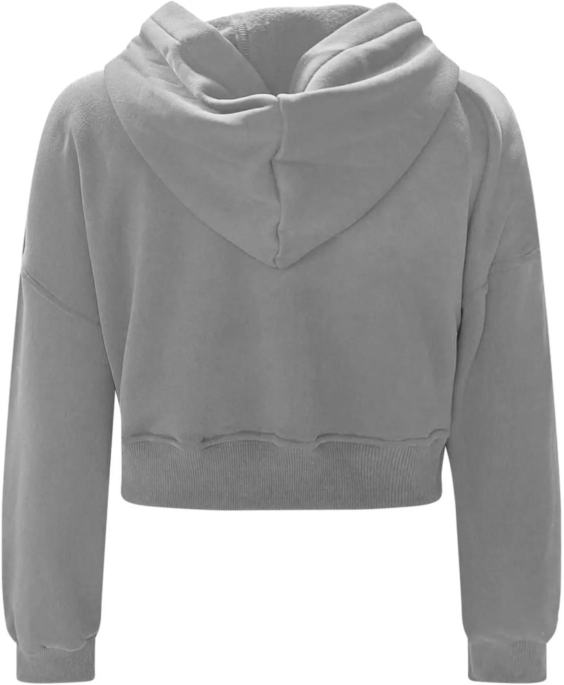 Women's Half Zipper Cropped Sweatshirts Hoodie Pullover, 2024 Outfits Loose Basic Comfy Basic Tops with Thumb Hole