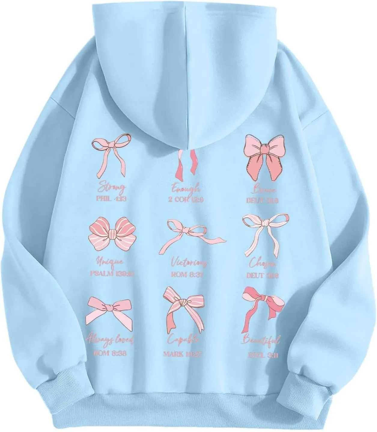 Women's Hoodies Sweatshirts Loose Casusl Cute Bow Teen Girls Long Sleeve Tops Trendy Comfy Y2K Pullovers