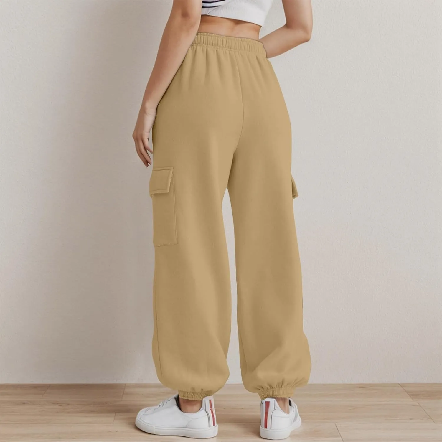 Women's Linen Summer Y2K Fashion Pants Low Waist Baggy Stretchy Loose Fit Trouser Trendy