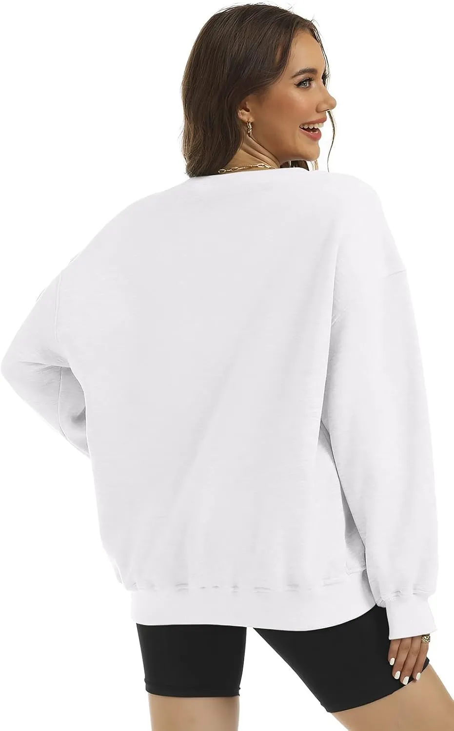 Women's Oversized Casual Long Sleeve Sweatshirt Comfy Hoodies Crewneck Fleece Pullover Sweaters Fall Outfits Clothes