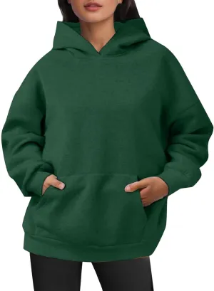 Womens Oversized Hoodies Fleece Sweatshirts Long Sleeve Pullover Sweaters Fall Outfits with Pocket