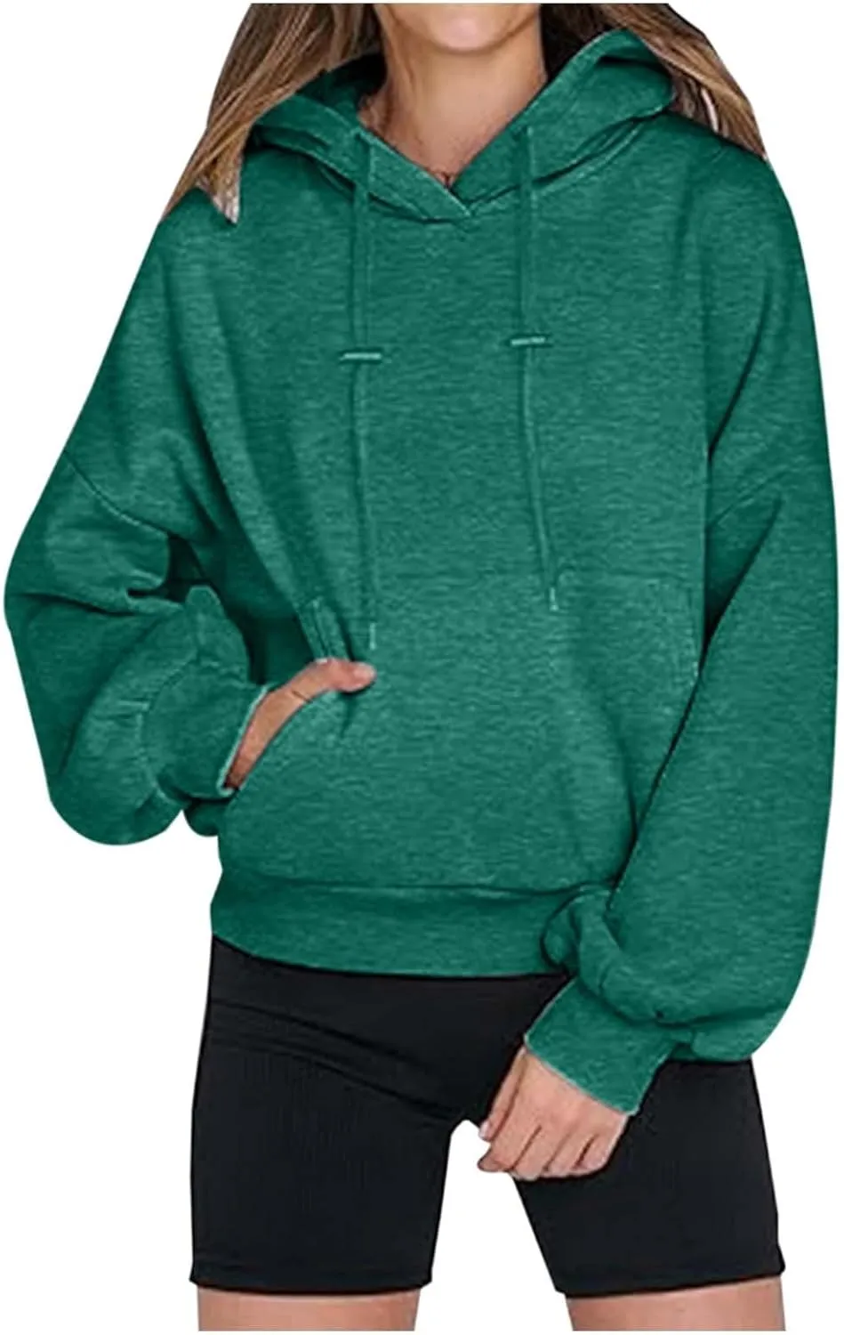 Womens Oversized Hoodies Long Sleeve Sweatshirt Casual Solid Sweaters Comfy Fall Outfits Teen Girls Preppy