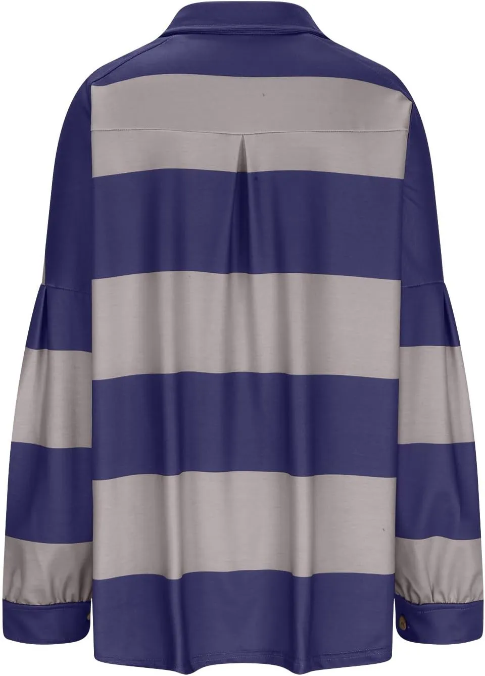 Women's Oversized Sweatshirt Button Striped Graphic Print Pullover Tops Casual Comfy Fashion Sweatshirts