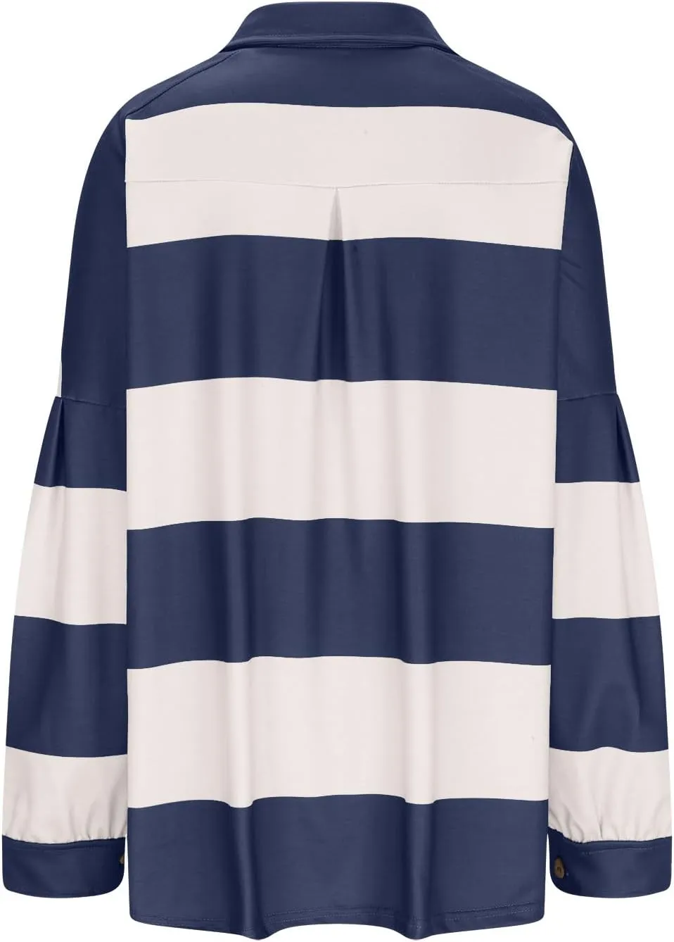 Women's Oversized Sweatshirt Button Striped Graphic Print Pullover Tops Casual Comfy Fashion Sweatshirts
