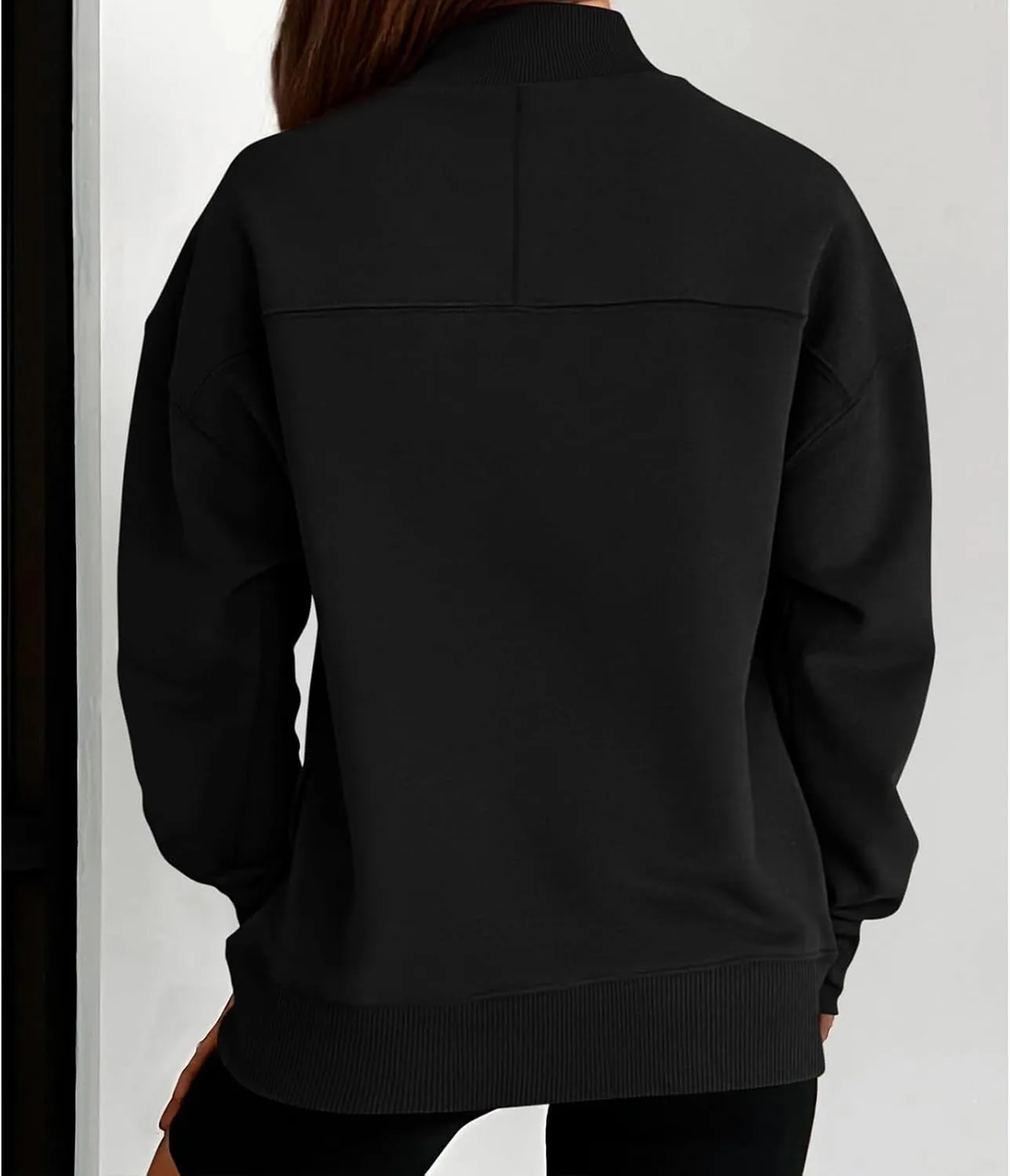 Womens Oversized Sweatshirts Casual Solid Tops Crew Neck Loose Pullover Sweaters Comfy Fashion Fall 2024 Clothes