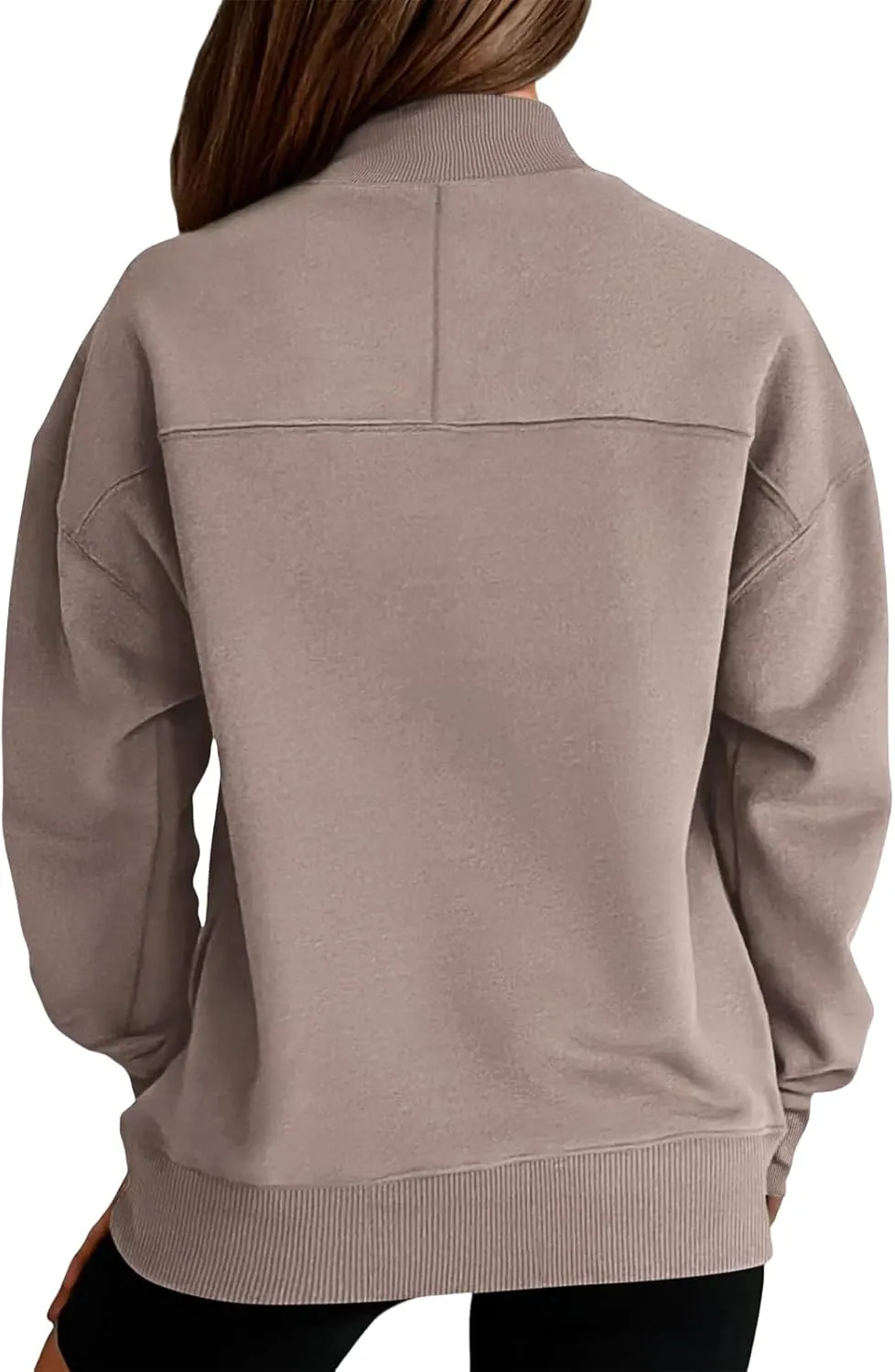 Womens Oversized Sweatshirts Casual Solid Tops Crew Neck Loose Pullover Sweaters Comfy Fashion Fall 2024 Clothes