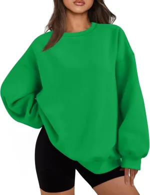 Womens Oversized Sweatshirts Long Sleeve Crewneck Hoodie Casual Comfy Pullover Sweaters Trendy Fall Clothes