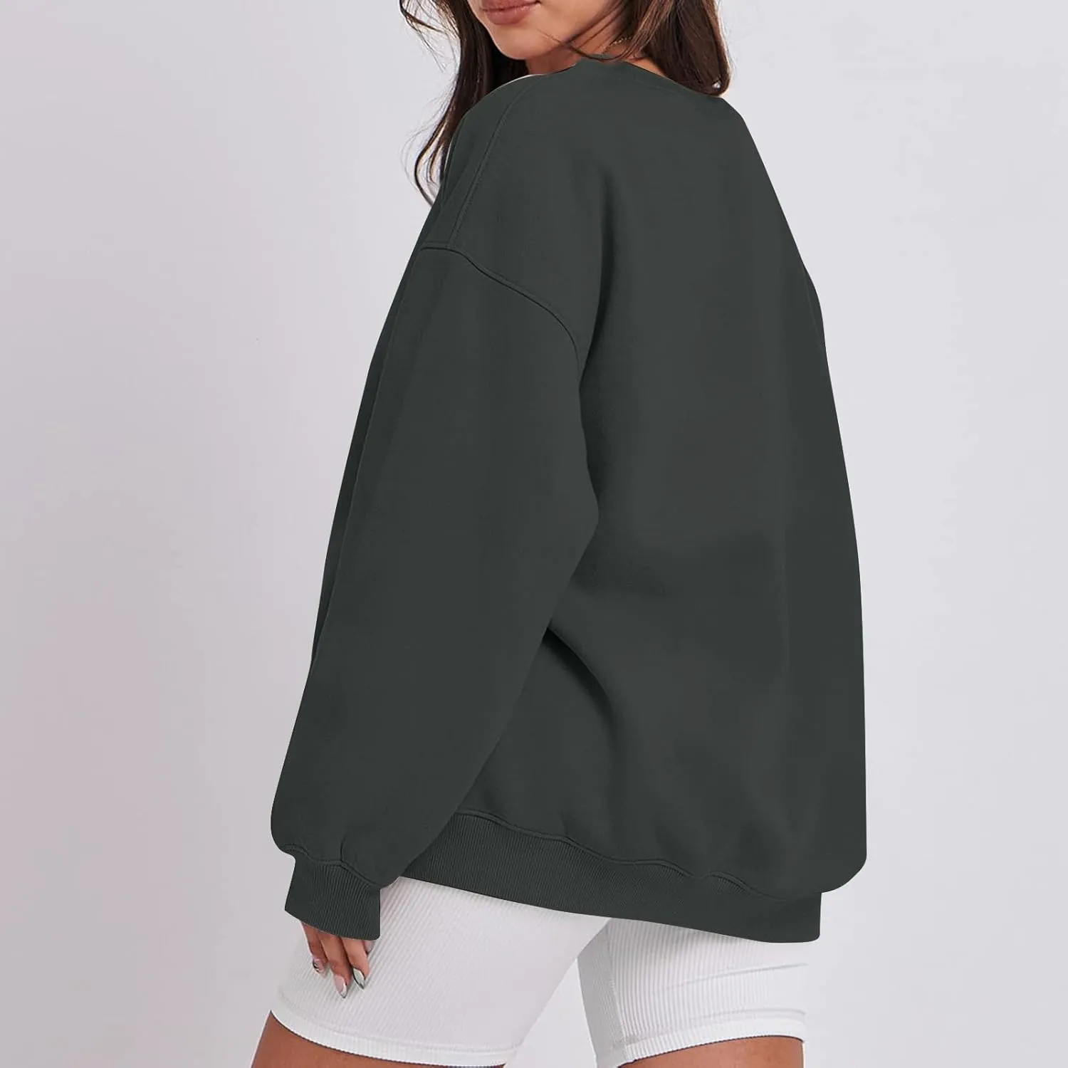 Womens Oversized Sweatshirts Long Sleeve Crewneck Hoodie Casual Comfy Pullover Sweaters Trendy Fall Clothes