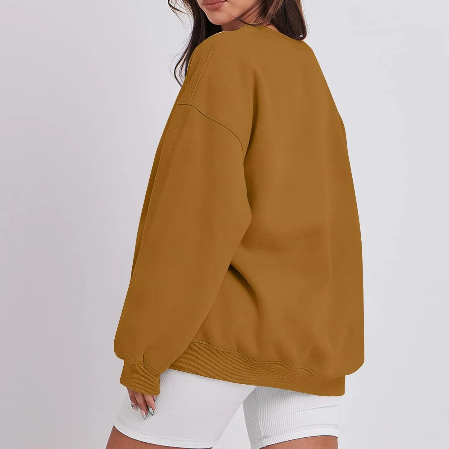 Womens Oversized Sweatshirts Long Sleeve Crewneck Hoodie Casual Comfy Pullover Sweaters Trendy Fall Clothes
