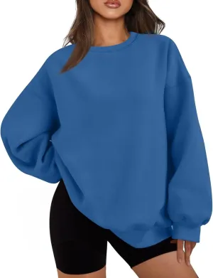 Womens Oversized Sweatshirts Long Sleeve Crewneck Hoodie Casual Comfy Pullover Sweaters Trendy Fall Clothes