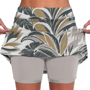 Women's Skorts Tummy Control Plus Size with Pockets for Women High Waist Athletic Sports Pants Skirt Casual Skirt