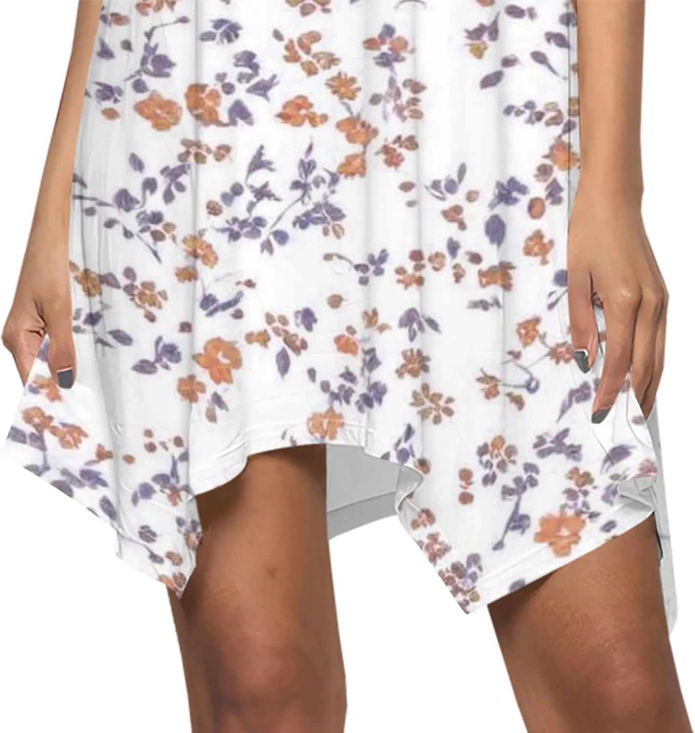 Women's Summer Casual T-Shirt Dress Loose Swing Shirt Short Sleeve Sexy Flowing Short Skirt with Leggings