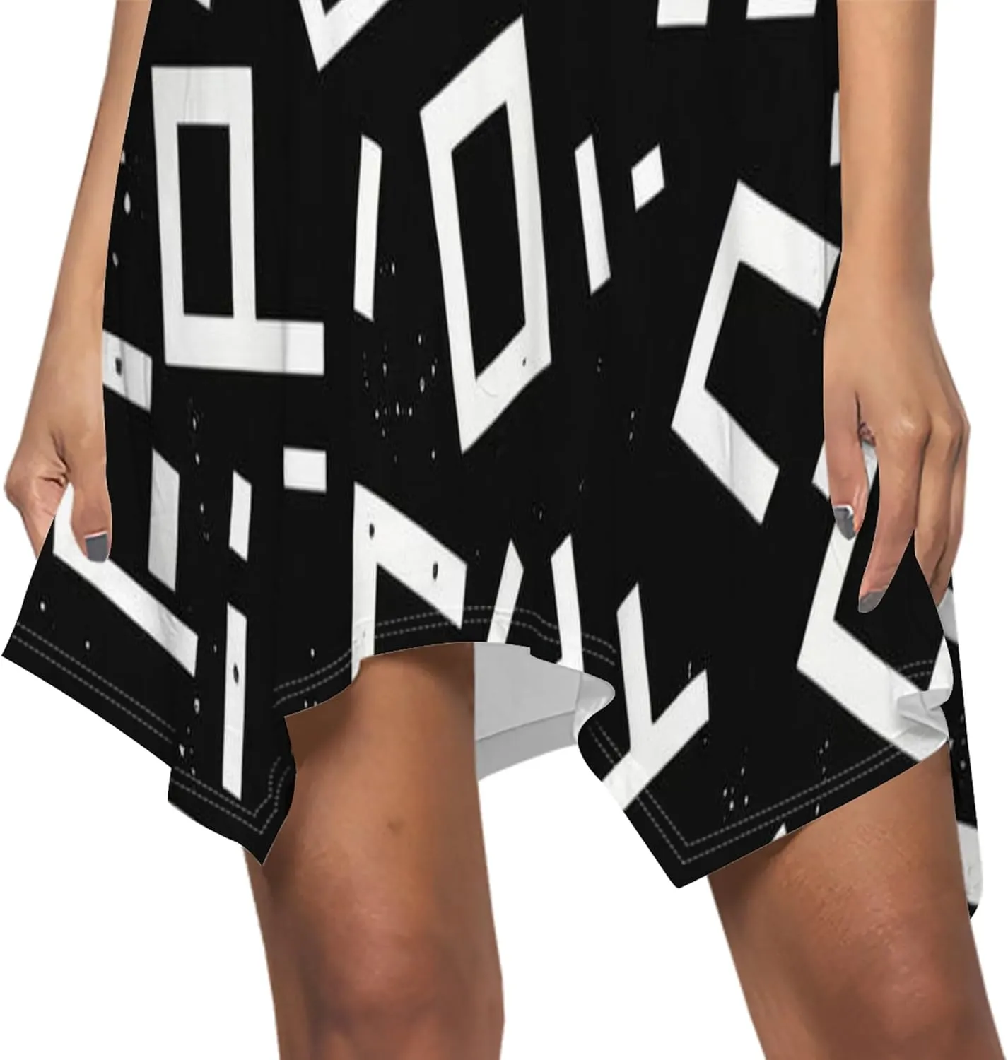 Women's Summer Casual T-Shirt Dress Loose Swing Shirt Short Sleeve Sexy Flowing Short Skirt with Leggings