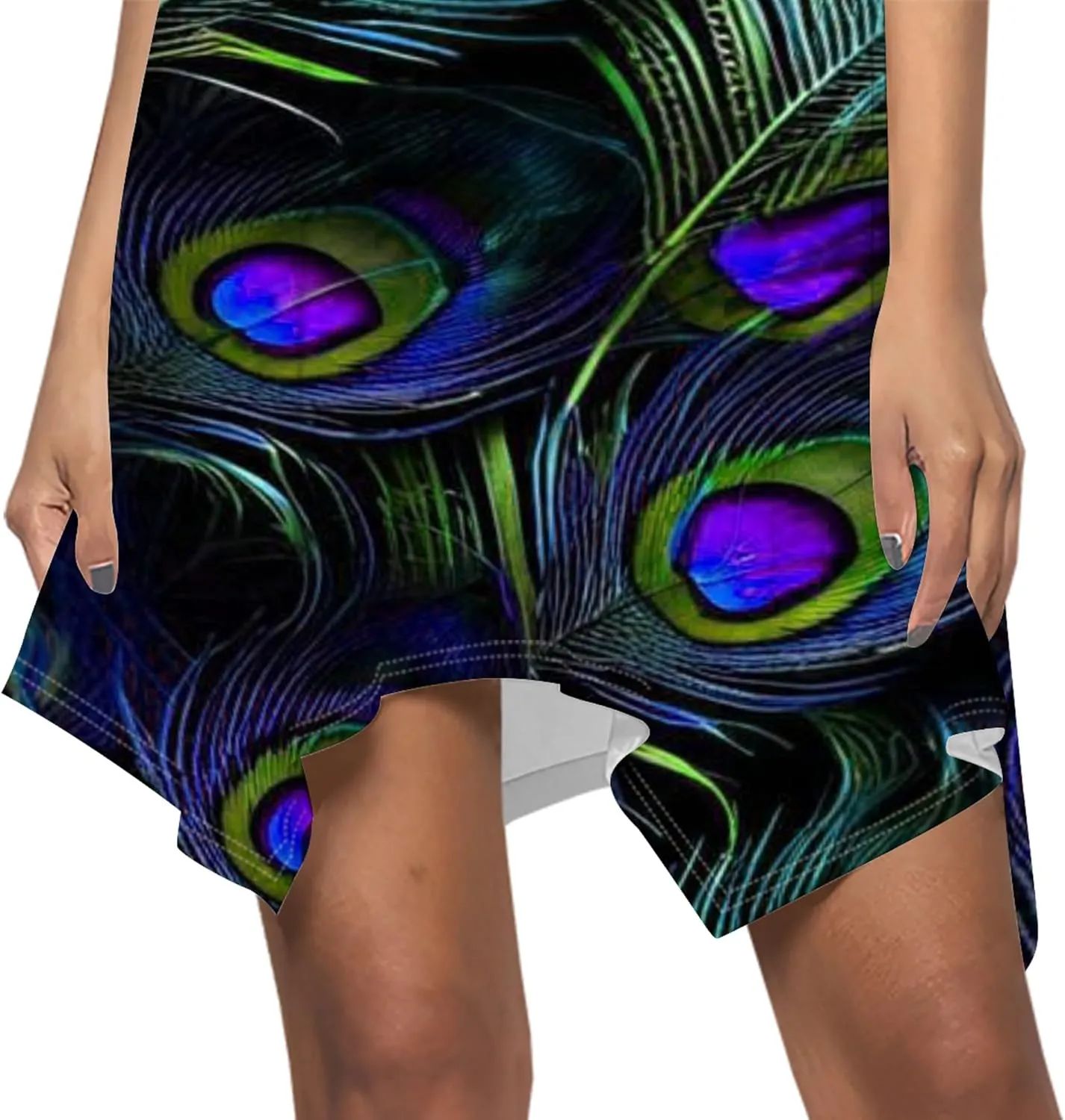 Women's Summer Casual T-Shirt Dress Loose Swing Shirt Short Sleeve Sexy Flowing Short Skirt with Leggings
