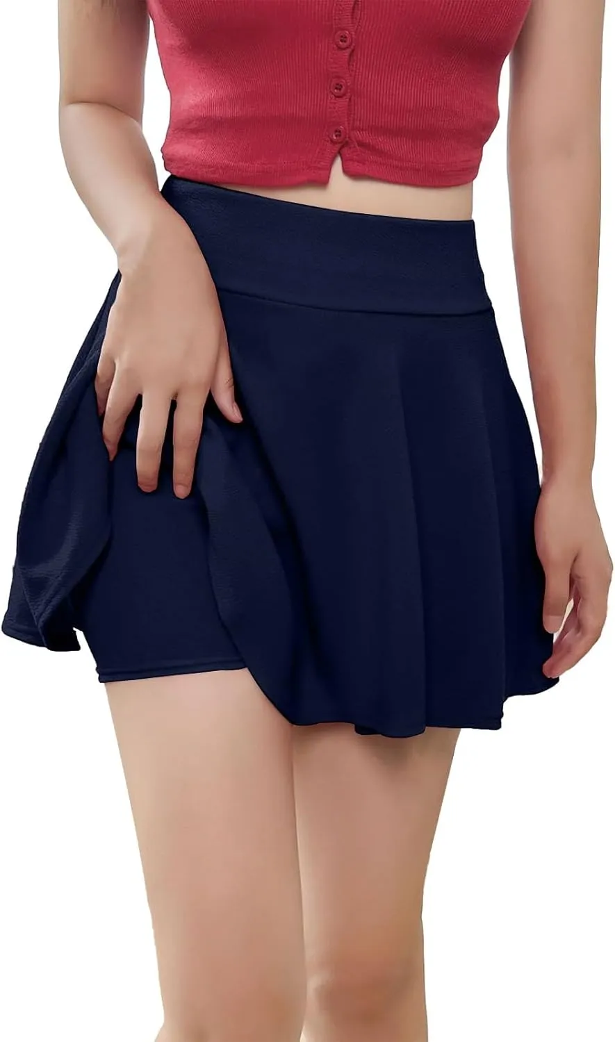 Womens Tennis Skirts with Shorts Pleated Athletic Skorts with Pocket High Waisted Golf Skort for Workout Pickleball