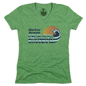 Women's Workin' Remote V-Neck Tee