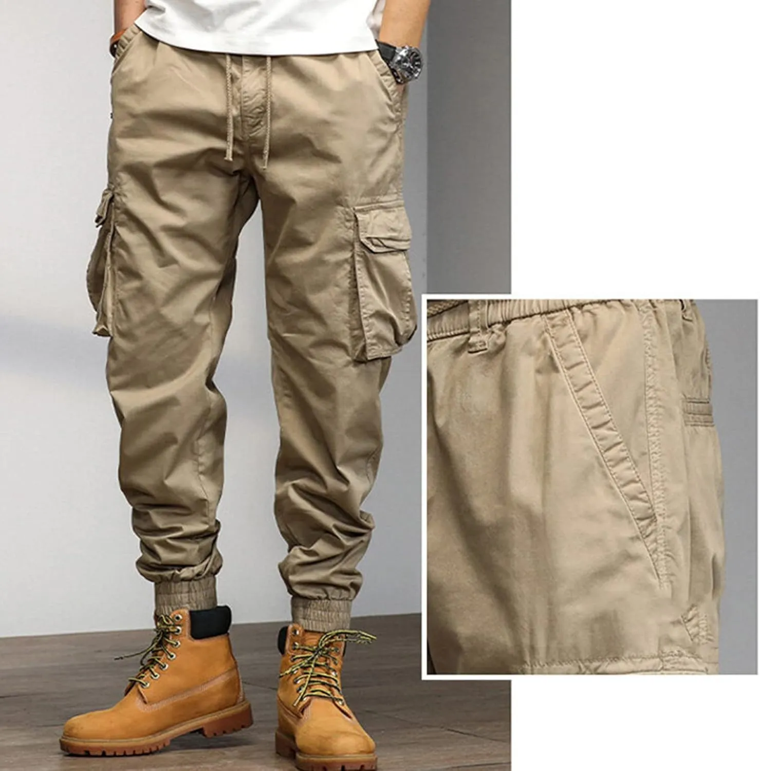 Work Pants for Men Construction Flex Waterproof Baggy Sweat Pants Classic Work Pants Relaxed Fit Straight Leg Tousers