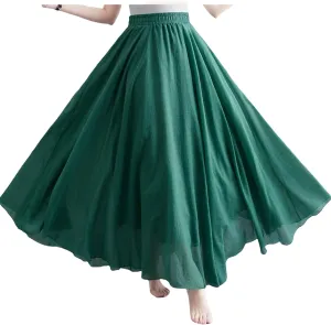 Wrap Around A Line Linen Skirt, Skirts for Women Cotton Linen Bohemian Long Skirt, Summer Vintage Linen Skirts for Women UK