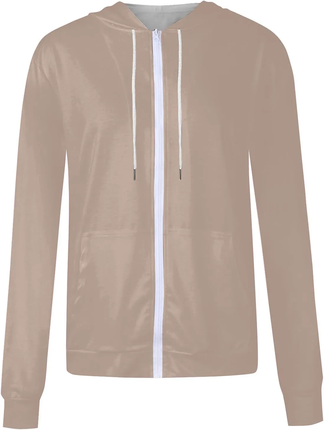 Yesunpxs Womens Zip Up Hoodies Trendy Oversized Casual Long Sleeve Drawstring Hooded Sweatshirts Y2k Drawstring Jacket Coats