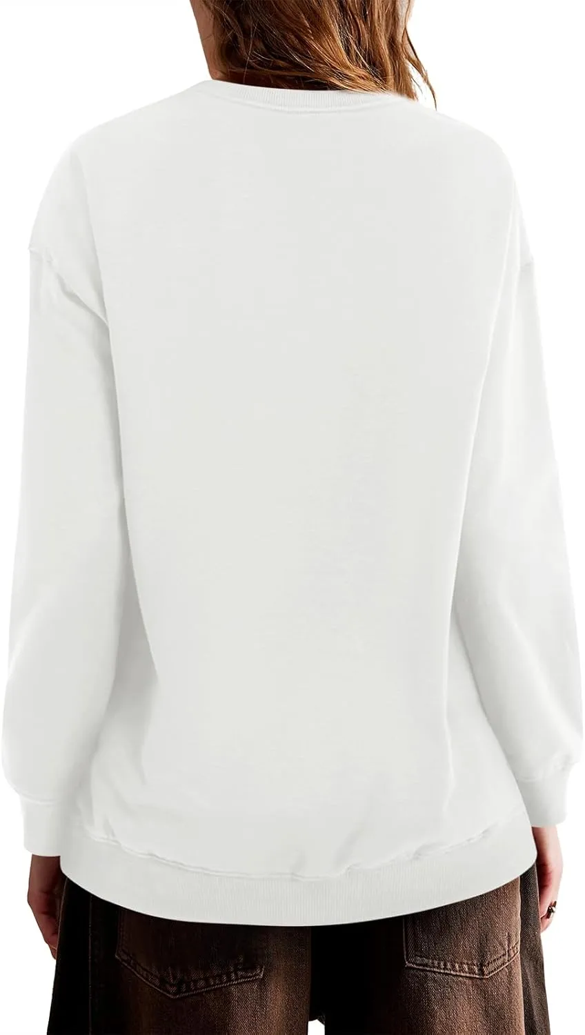 Zwurew Womens Oversized Sweatshirts Crew Neck Pullover Sweaters Casual Comfy Fall Fashion Outfits Clothes 2024